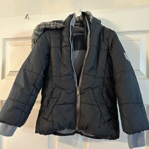 Calvin Klein Gently Used coat.  This coat is actually unisex. Sz.4. Silver blue.